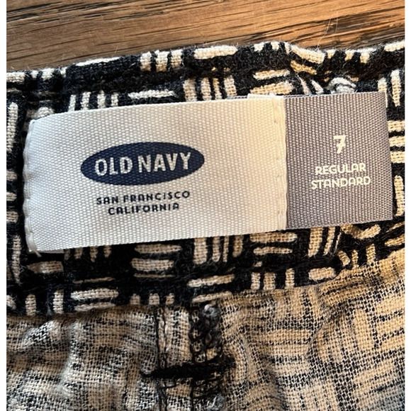 Old Navy Girls Shorts Lot Linen Blend Size 7 & 8 Adjustable Waist Blue Black - Picture 6 of 16